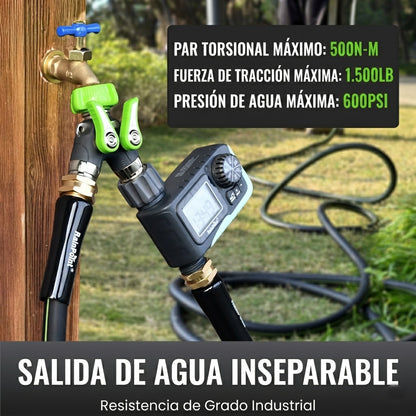 Divisor de Riego para Llave Manguera 2 Salidas - Metálico