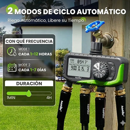 Programador de Riego Automático digital - 4 zonas / estaciones