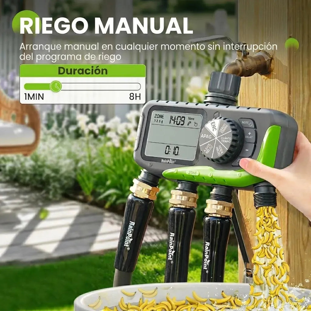 Programador de Riego Automático digital - 4 zonas / estaciones