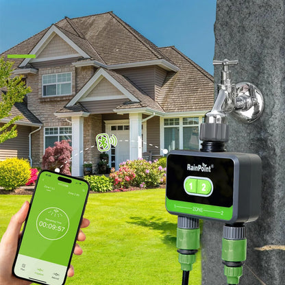 Programador de riego automático 2 zonas - Bluetooth + App Rainpoint