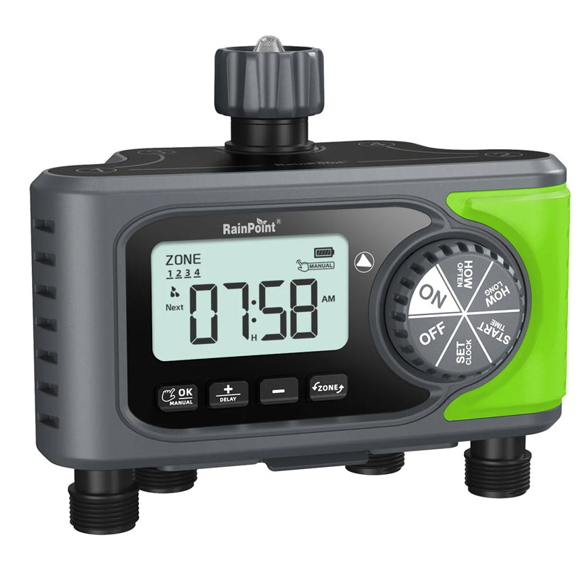 temporizador de riego para 4 zonas