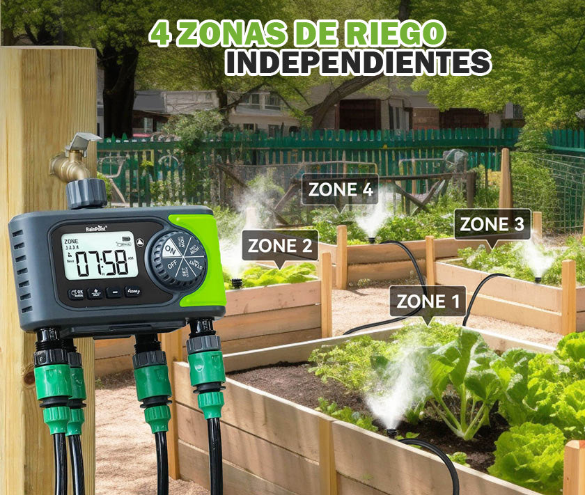 temporizador de riego para 4 estaciones