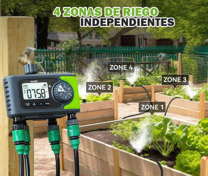 temporizador de riego para 4 estaciones