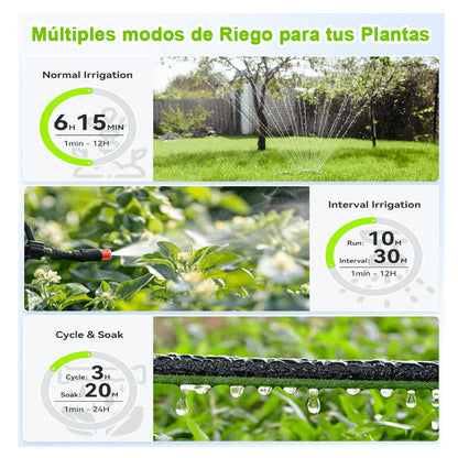 Programador de riego automático 2 zonas - Bluetooth + App Rainpoint