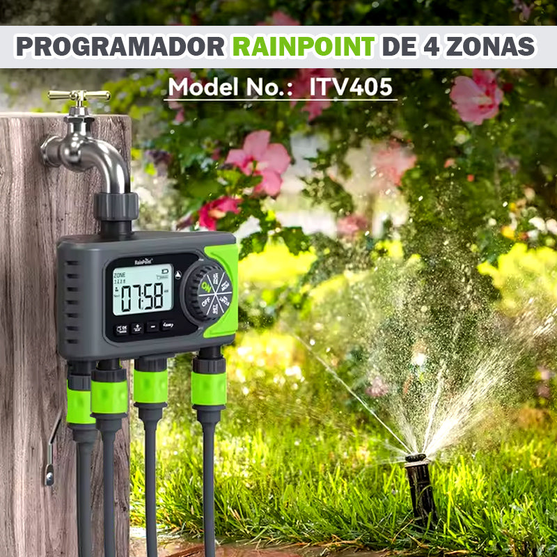 Programador de Riego Automático digital - 4 zonas / estaciones