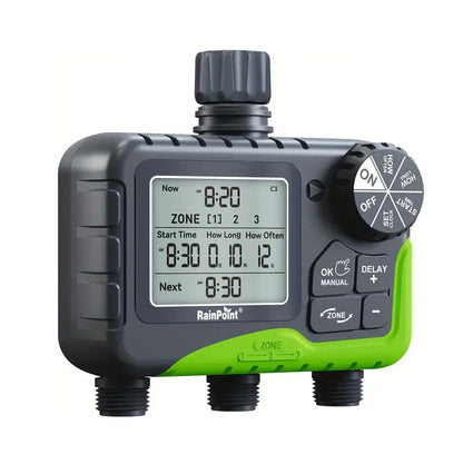 Programador Riego automático digital 3 zonas
