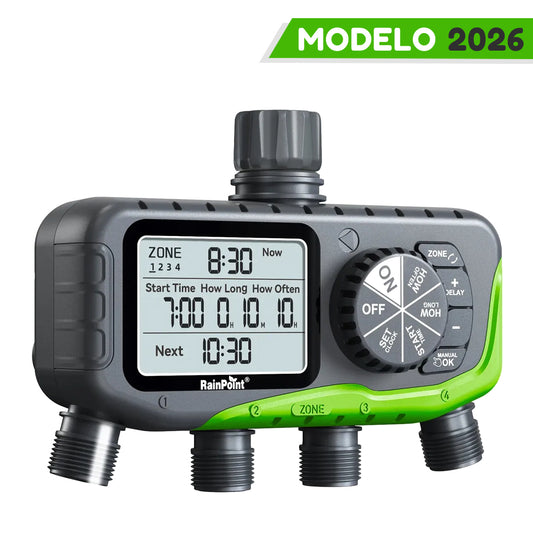 Programador de Riego Automático digital - 4 zonas / estaciones